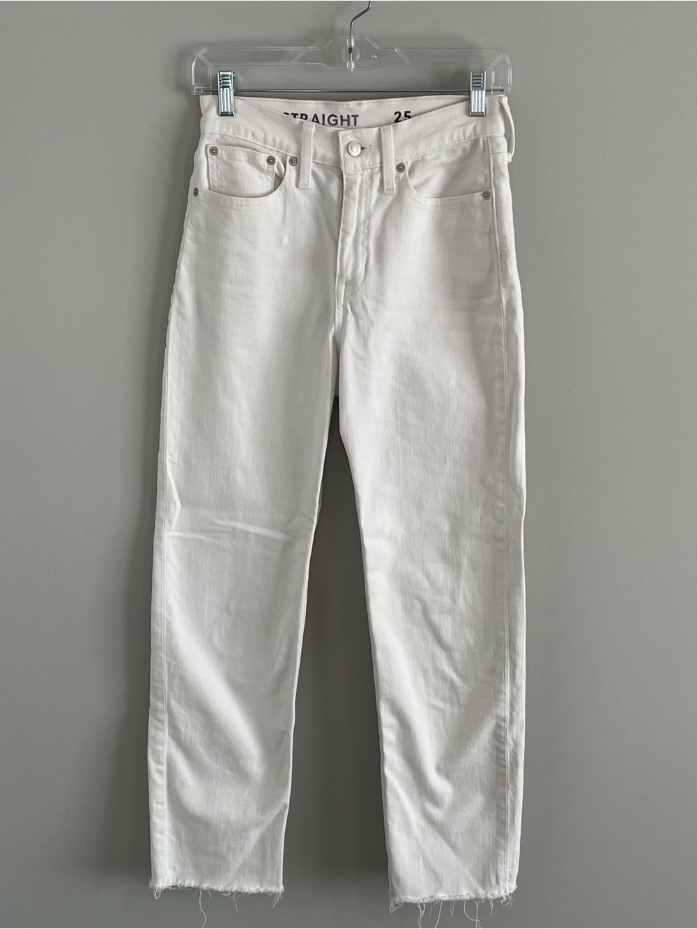 J. Crew White Straight-Leg Jeans